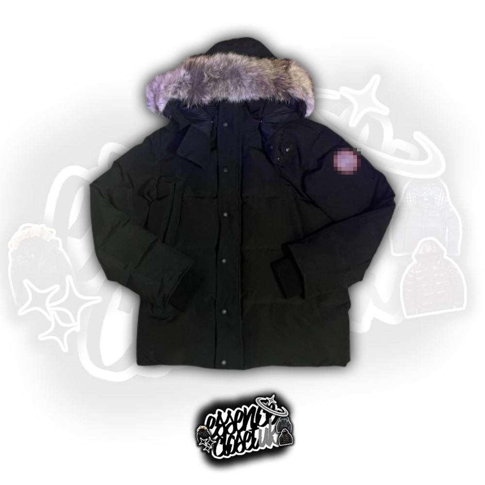 Red Badge Wyndham Fur Parka - Black